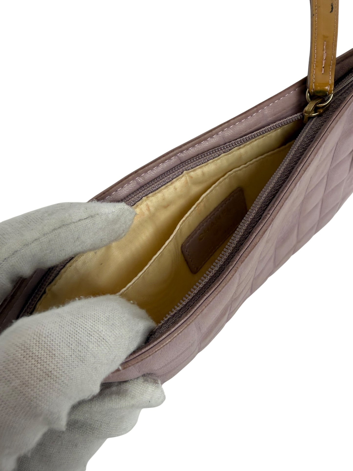 Chanel Pink Lavender Chocolate Bar Wristlet T8268