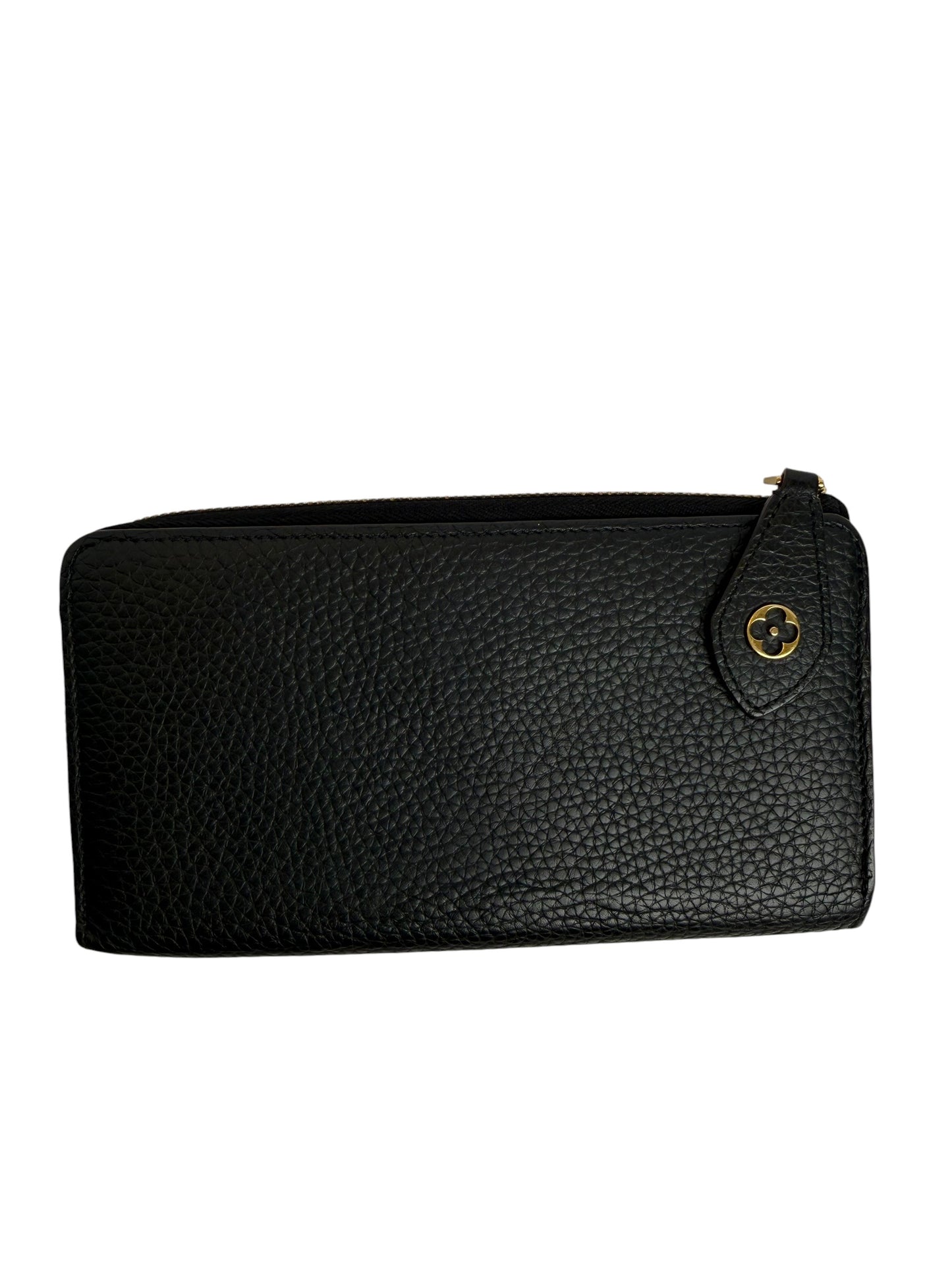 Louis Vuitton Black Leather Zip Wallet T1007