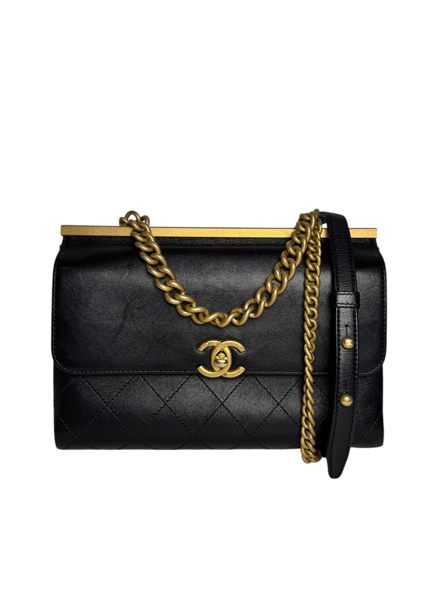 Chanel Black Small Coco Luxe Flap T7467