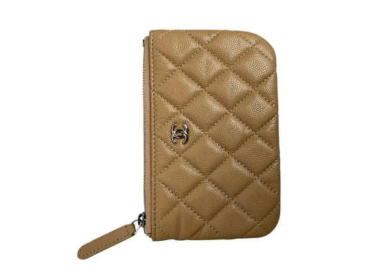 Chanel Beige Caviar O Case Mini T8200