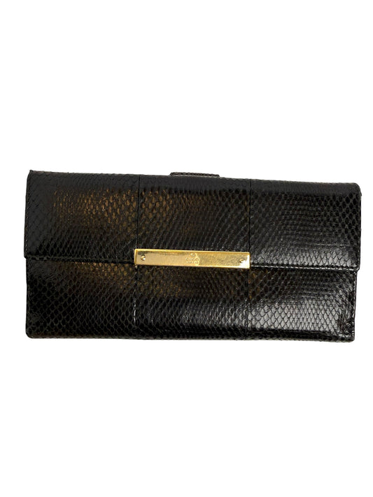 Gucci Black Python Long Wallet T2283
