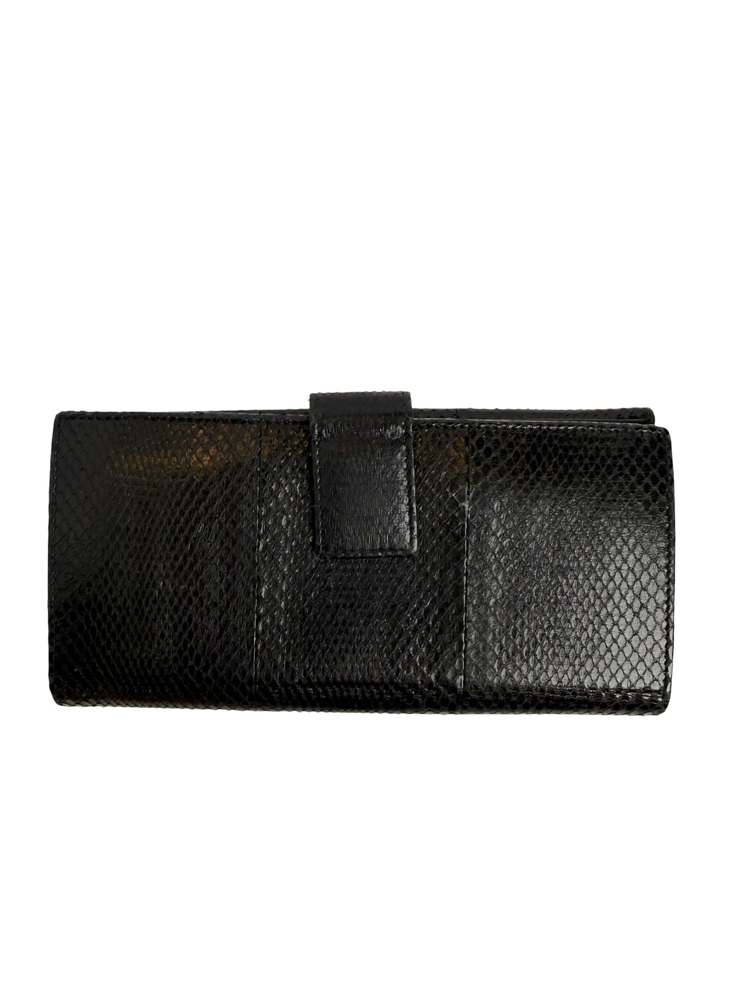 Gucci Black Python Long Wallet T2283