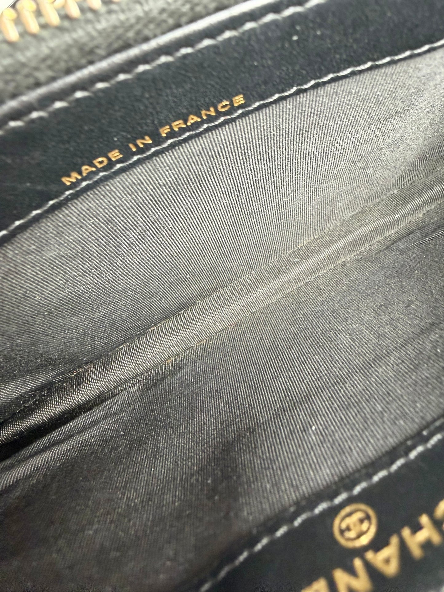 Chanel Boy Black Quilted Caviar Wallet On Chain GHW T8381