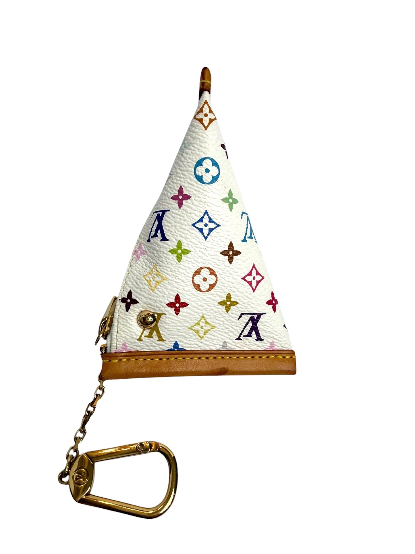 Louis Vuitton White Monogram Multicolor Berlingot Coin Case T7054