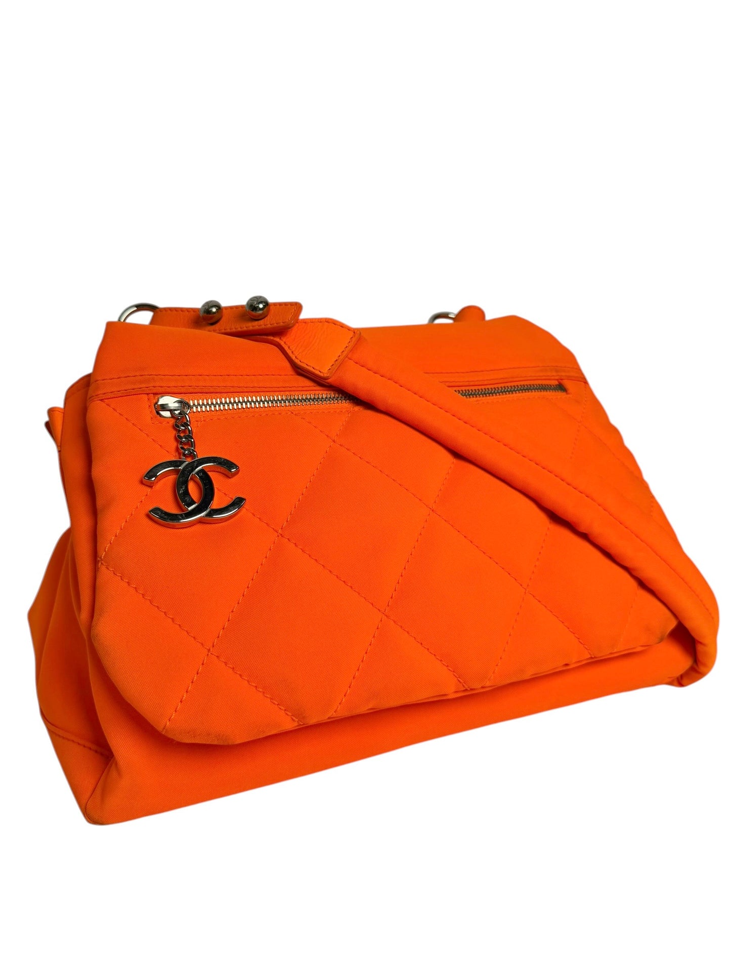 Chanel Orange Paris-Biarritz Nylon Flap T5690