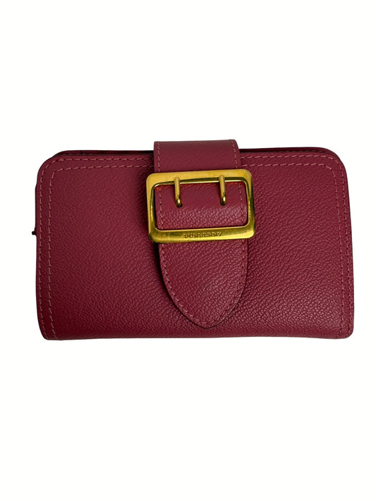 Burberry pink wallet gold buckle T7491