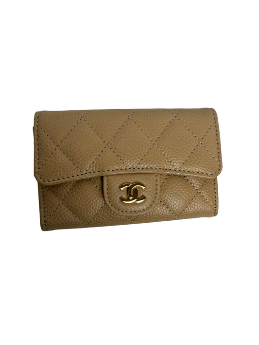 Chanel Beige Card Holder NWT T4940