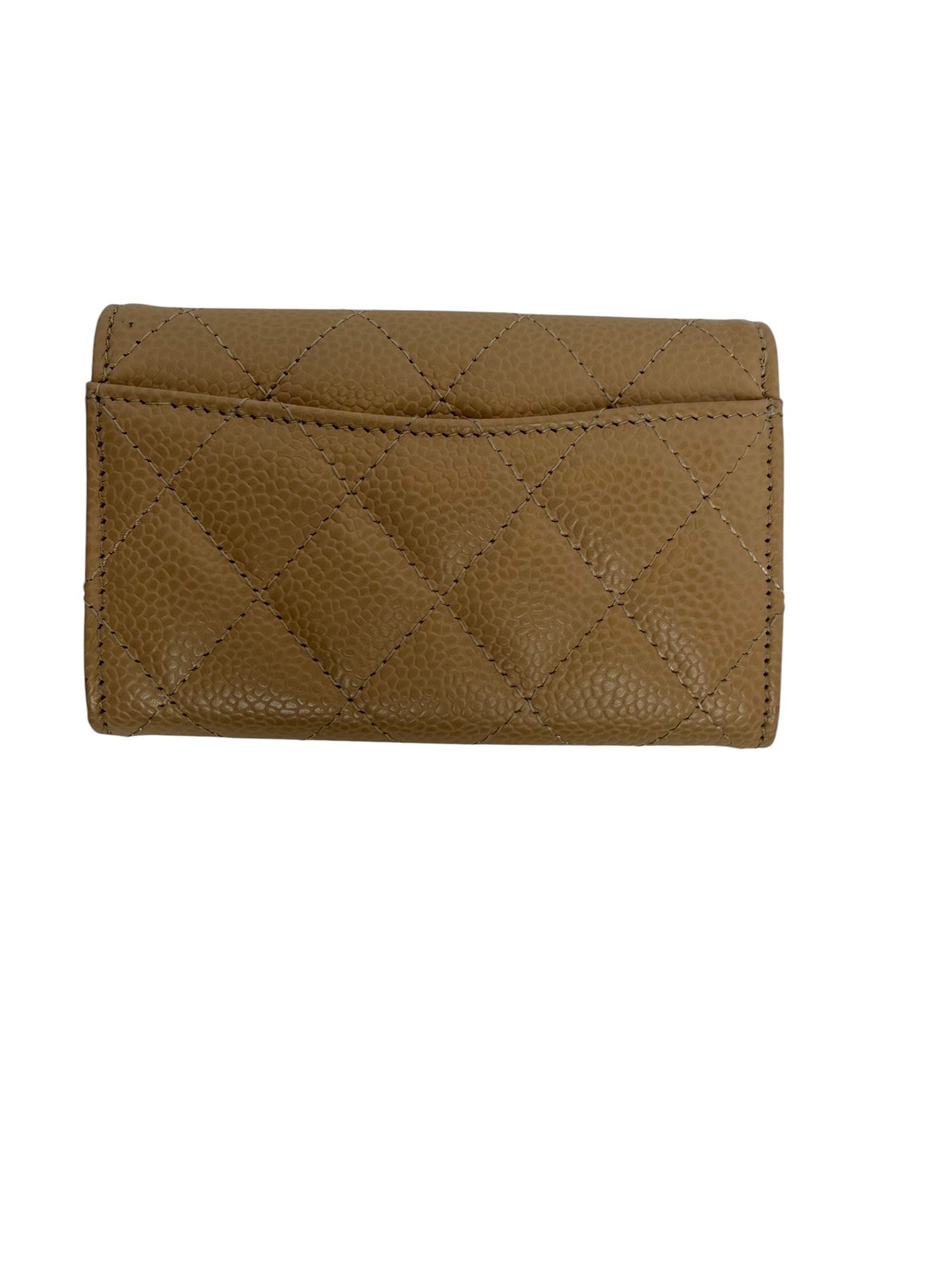 Chanel Beige Card Holder NWT T4940