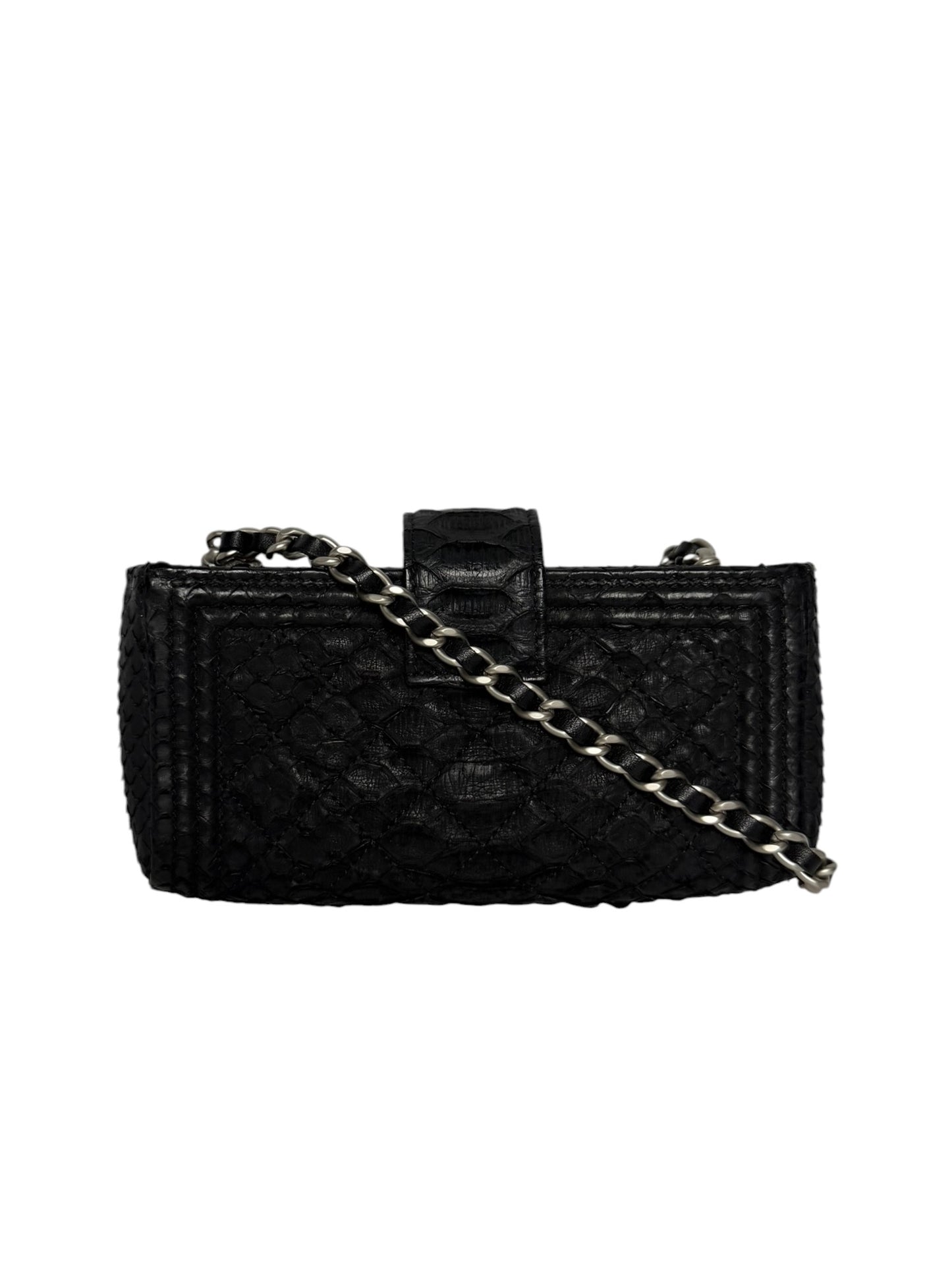 Chanel Black Python Mini Pouch Crossbody T6210