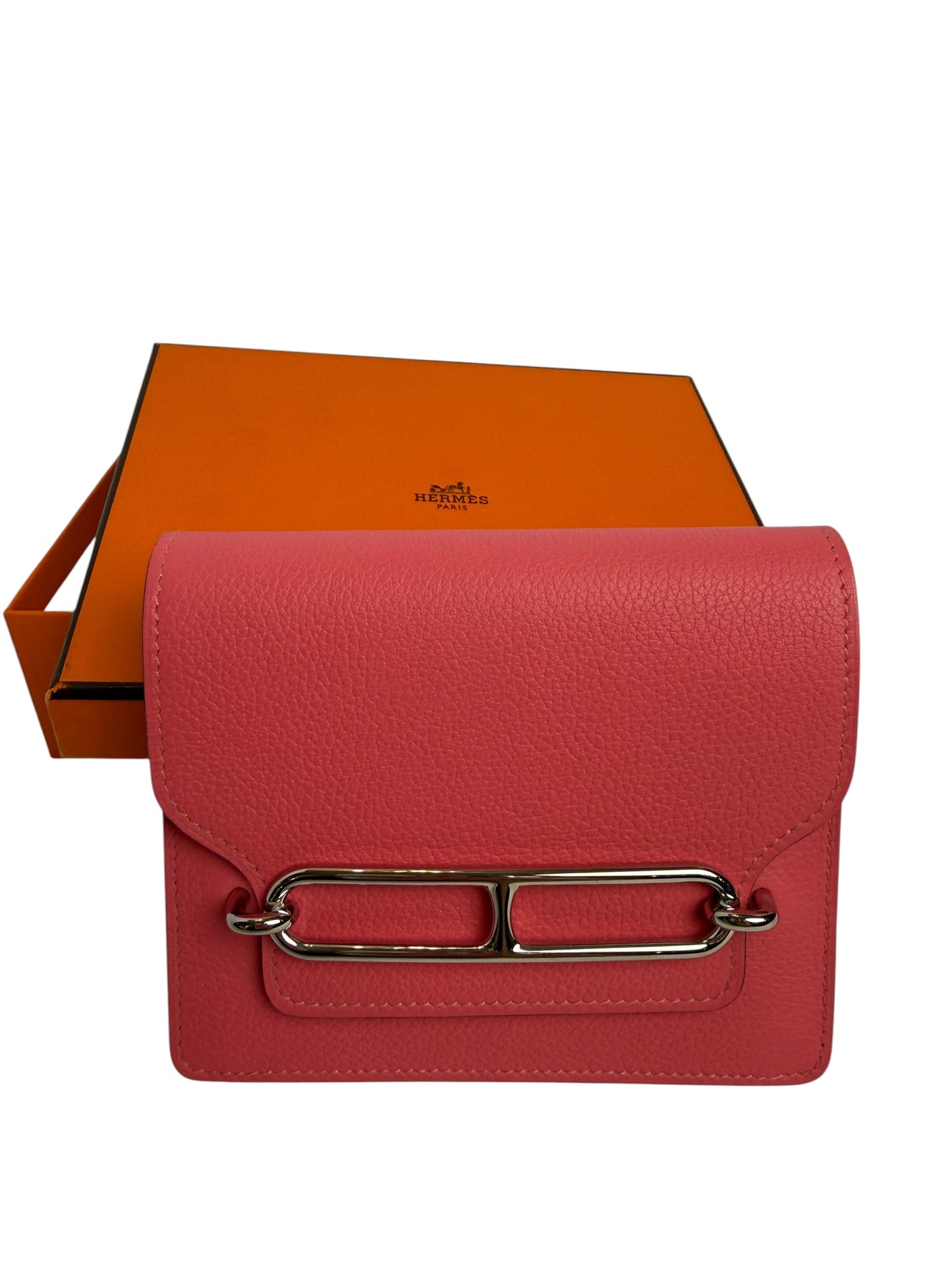 Hermes Pink Roulis Wallet Full Set T1874