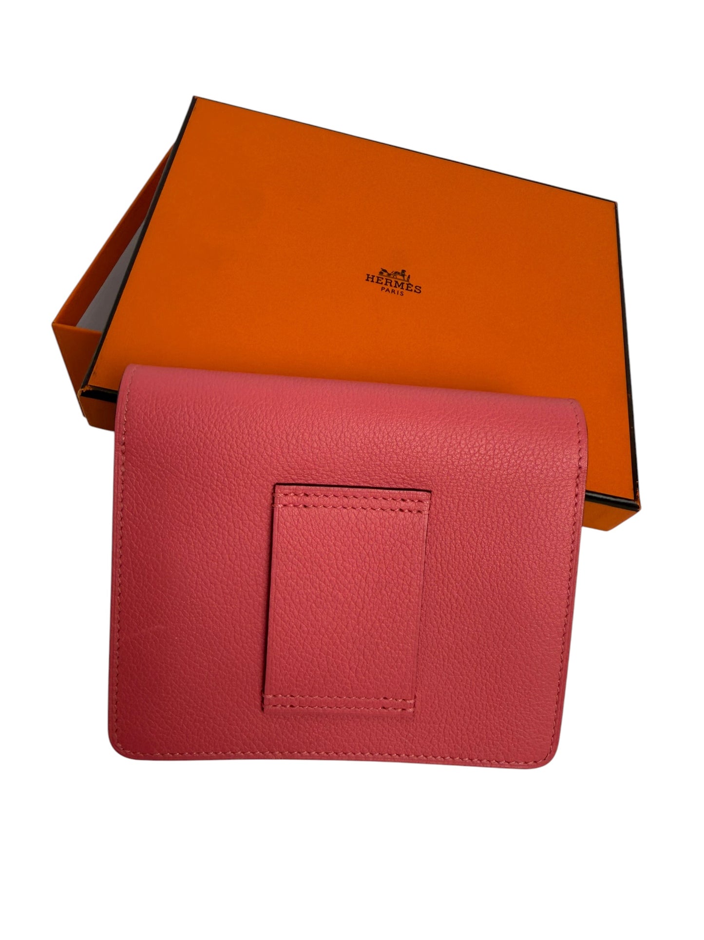 Hermes Pink Roulis Wallet Full Set T1874