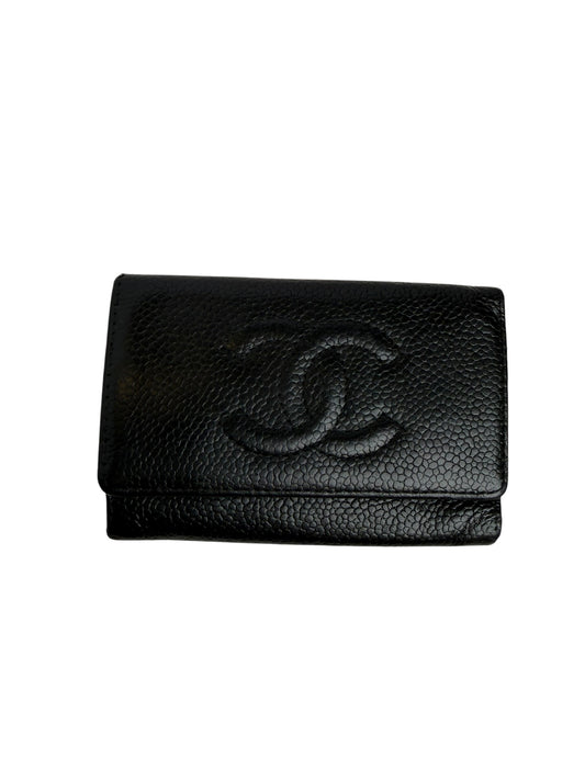 Chanel Black Caviar Key Case T8281