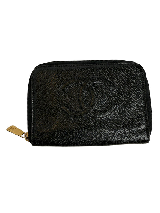 Chanel Black Caviar Zip T5485