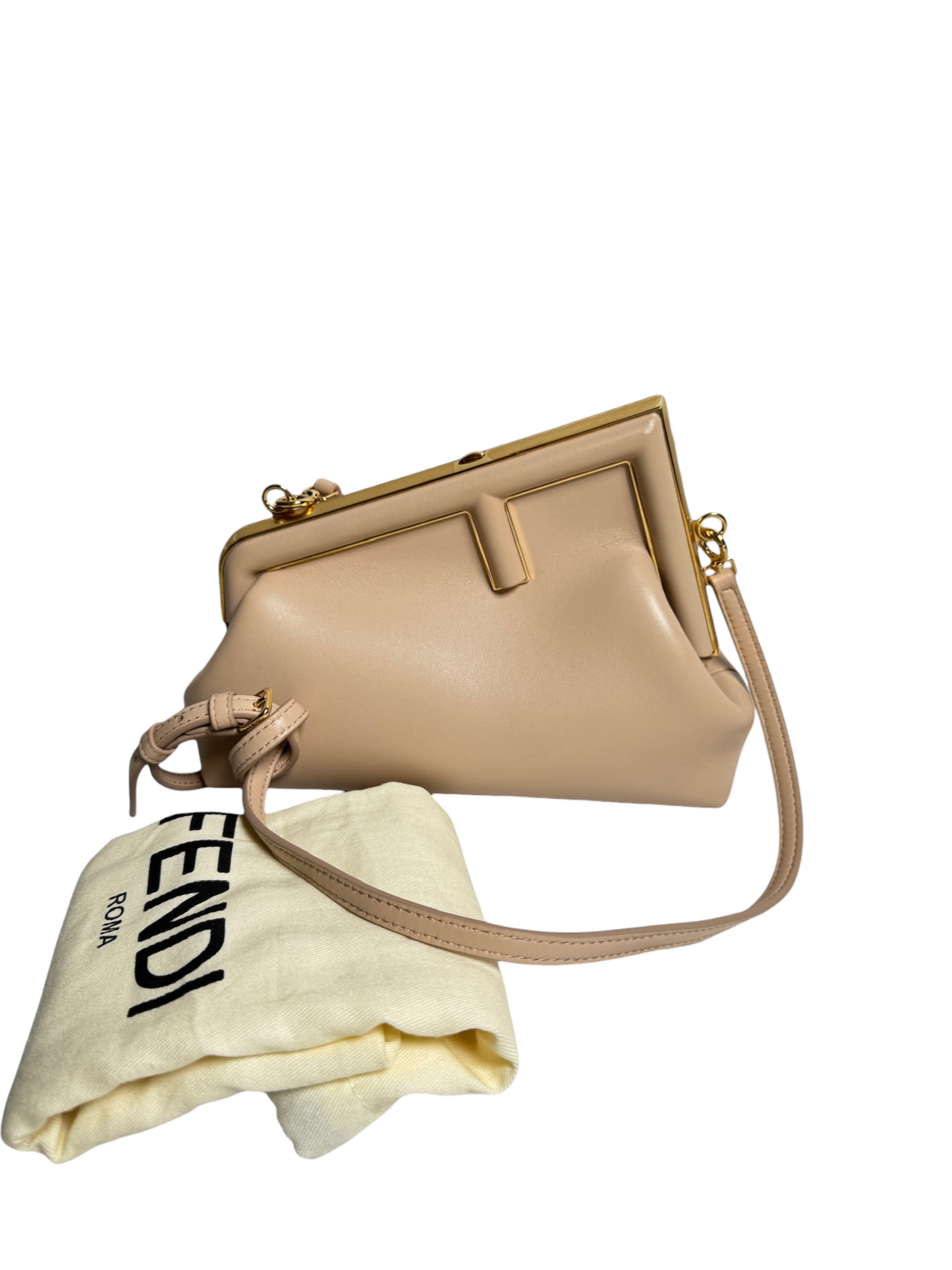 Fendi Small Beige First Shoulder Bag T8663