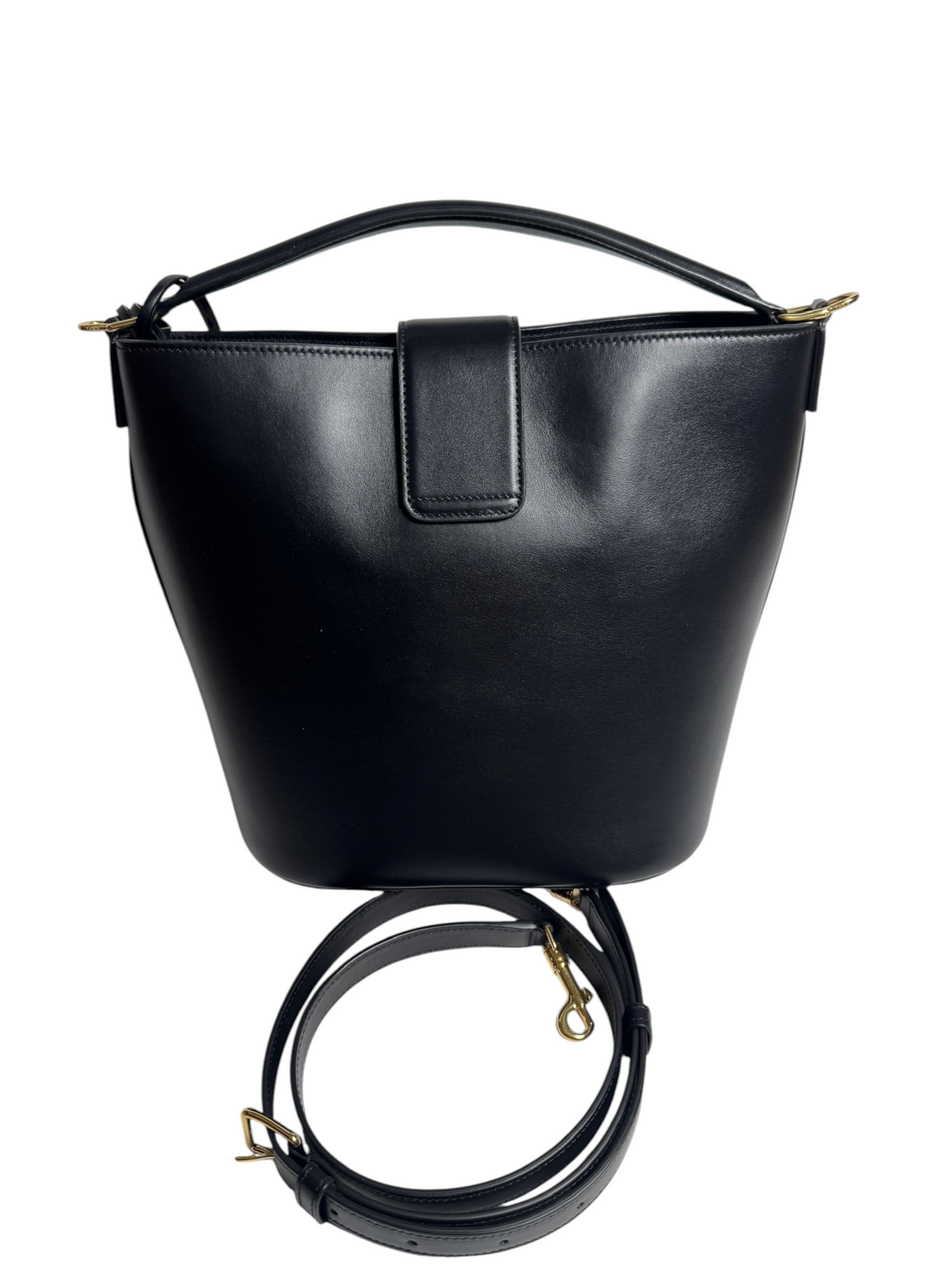 Celine Louise Black Smooth Calfskin Bucket Bag T8760