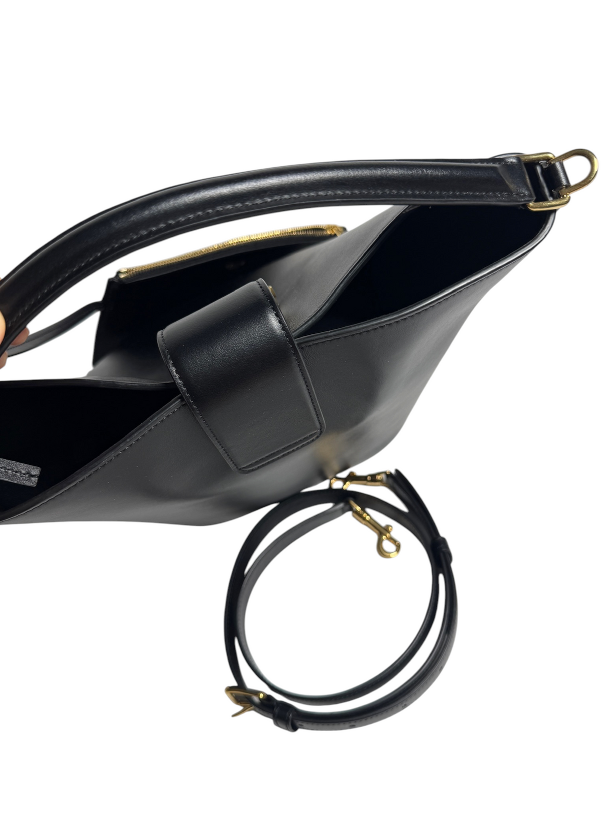 Celine Louise Black Smooth Calfskin Bucket Bag T8760