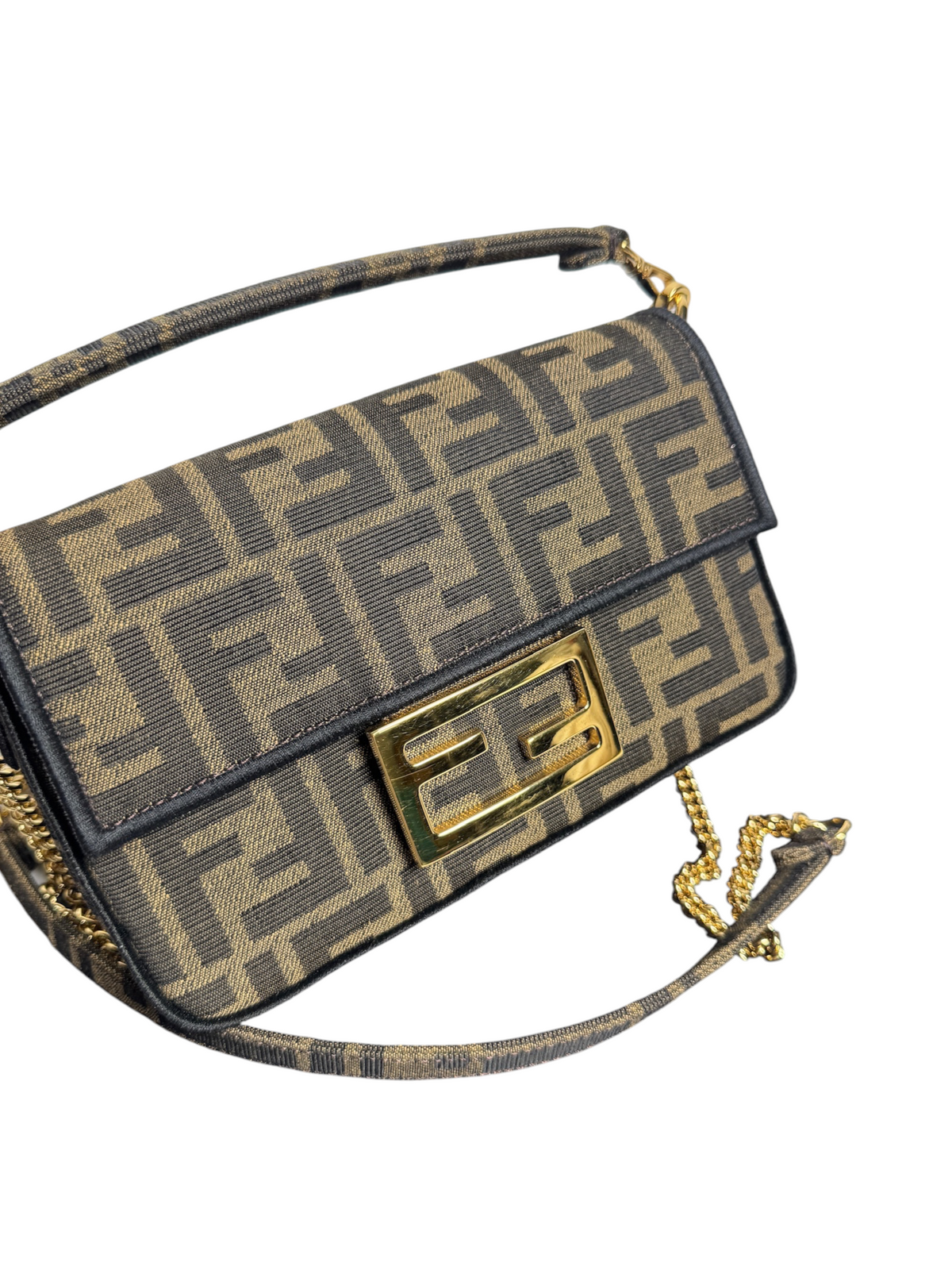 Fendi Zucca Canvas Mini Baguette T8762