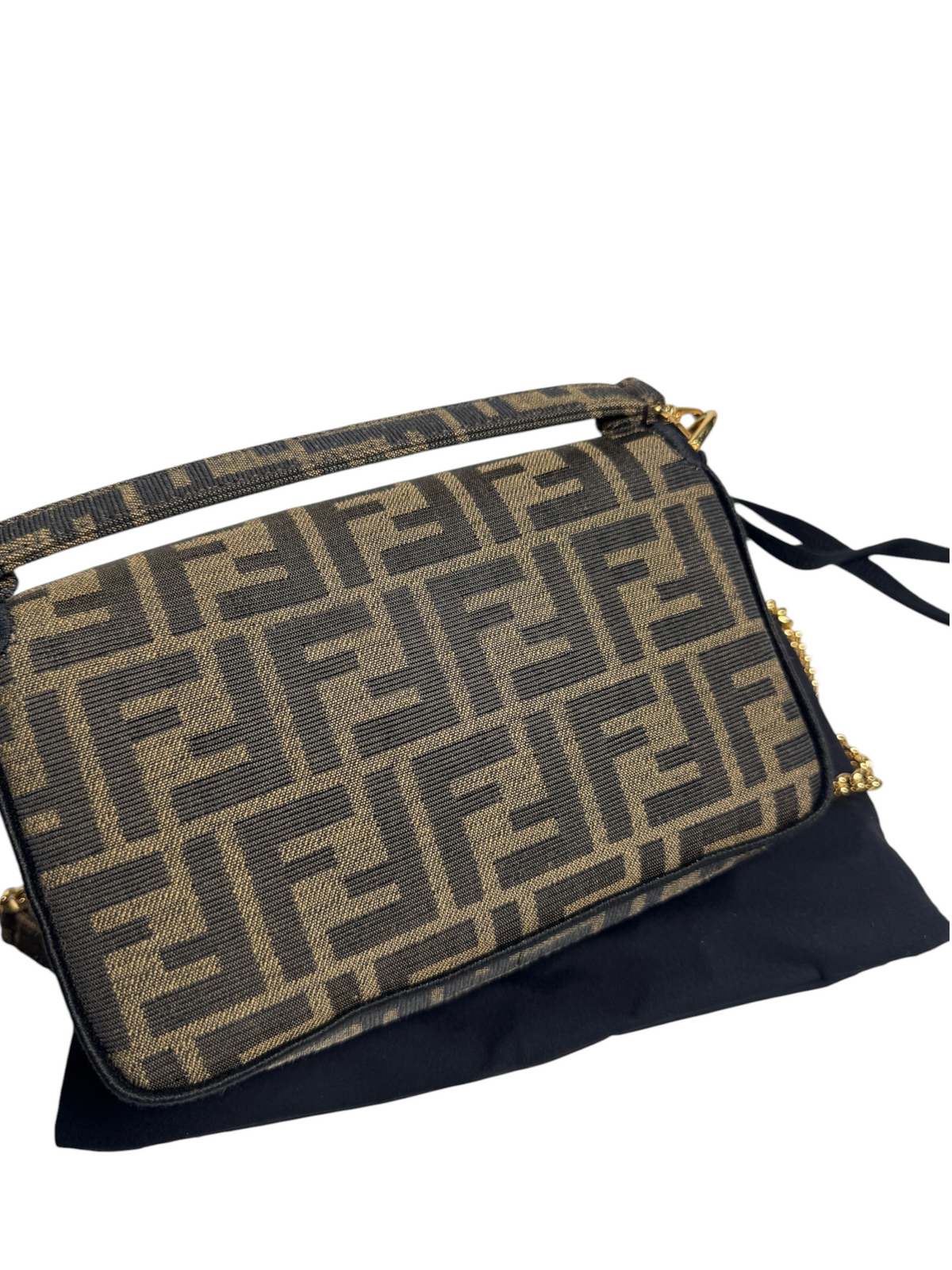 Fendi Zucca Canvas Mini Baguette T8762