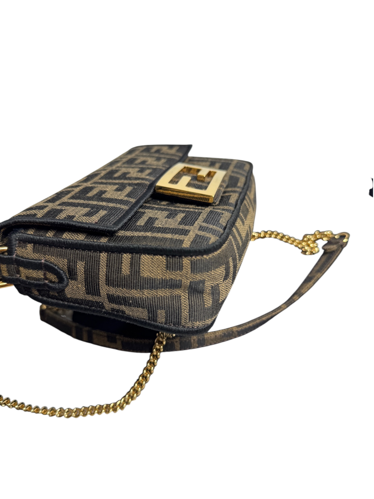 Fendi Zucca Canvas Mini Baguette T8762