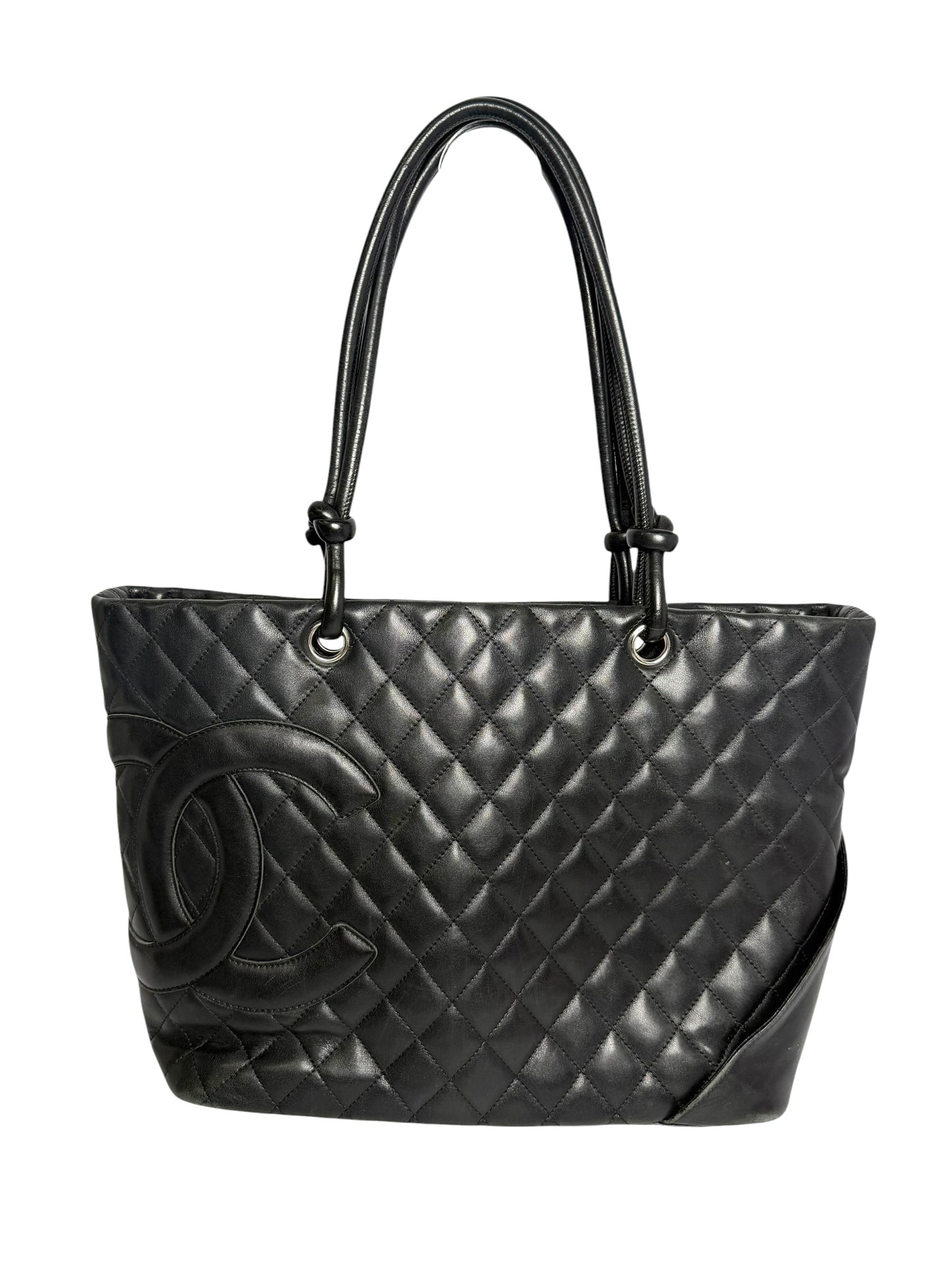 Chanel Black Cambon Quilted Leather Tote Bag