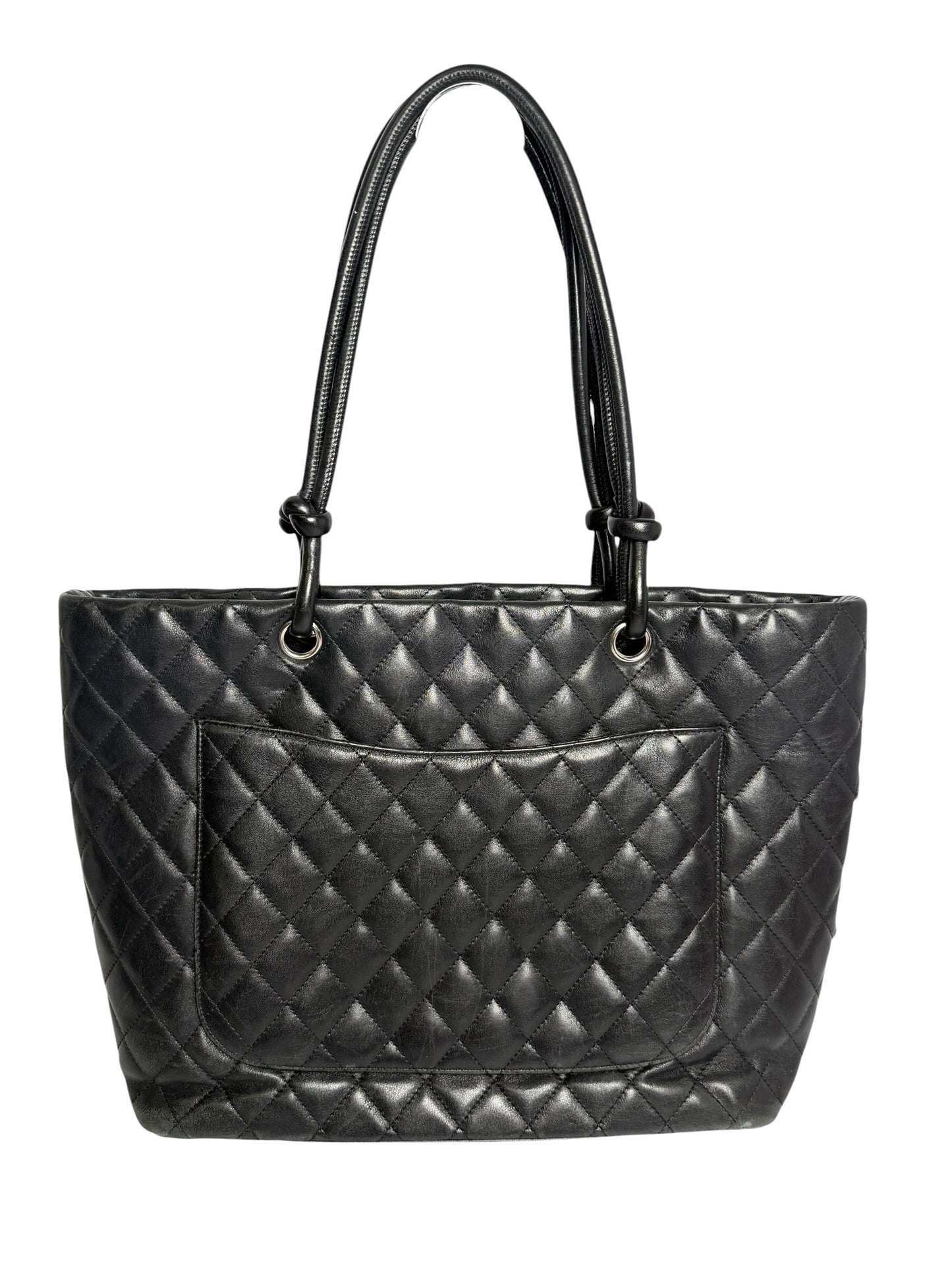 Chanel Black Cambon Quilted Leather Tote Bag