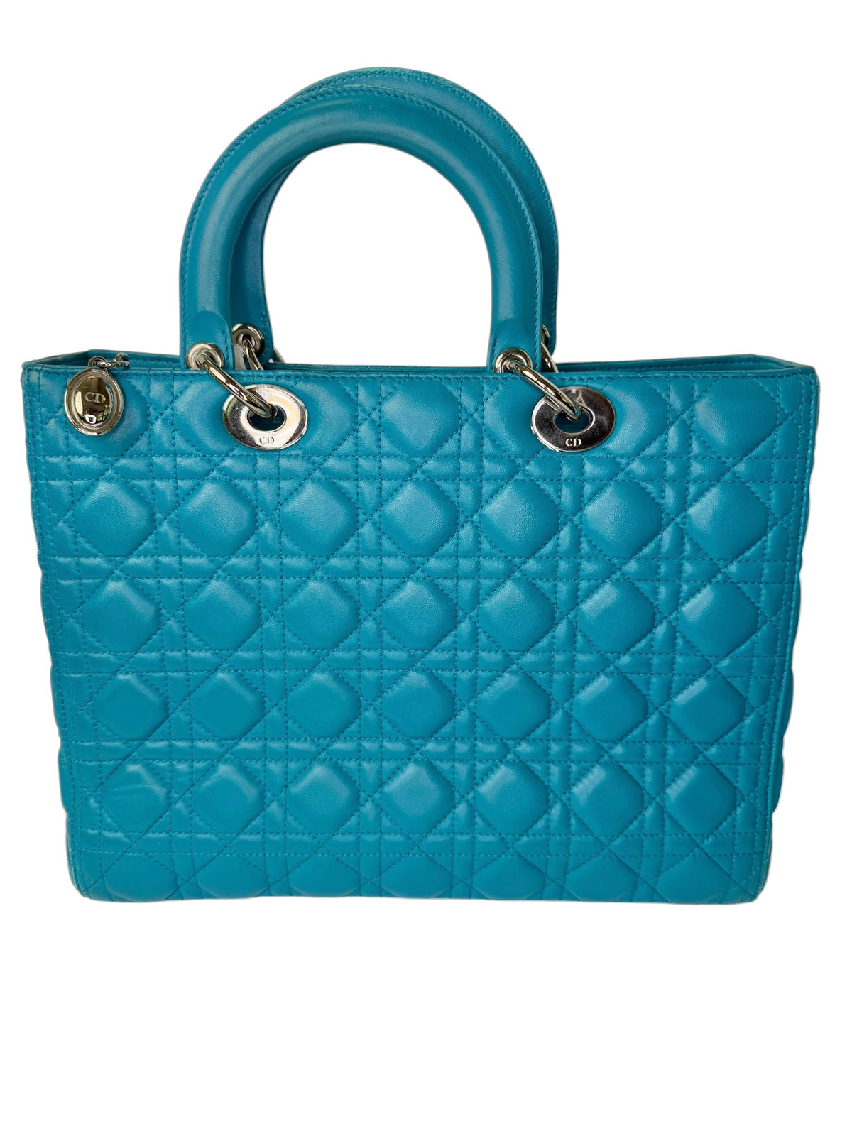 Dior Large Blue Lambskin Lady Dior T8360