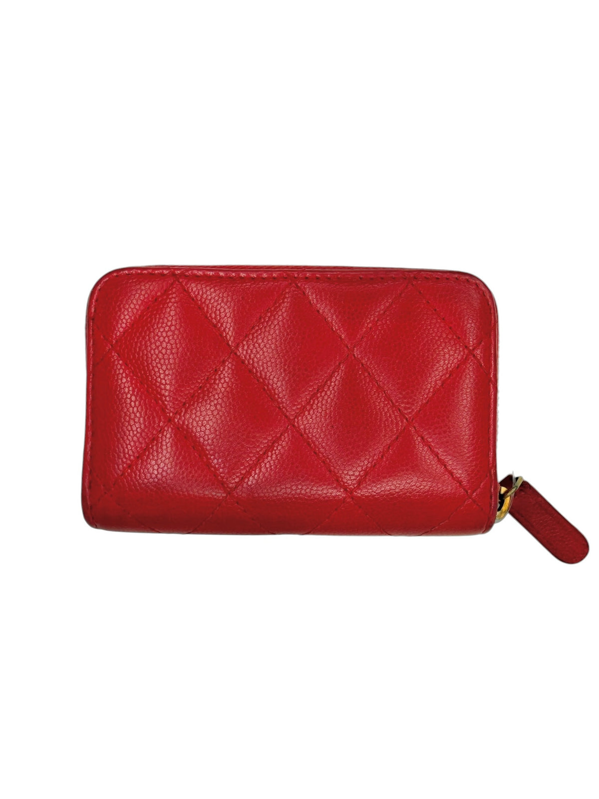 Chanel Pink Caviar Zip Card Case T8347