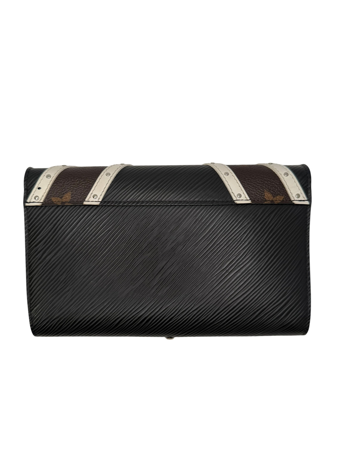 Louis Vuitton Black White Twist Wallet On Chain T8376