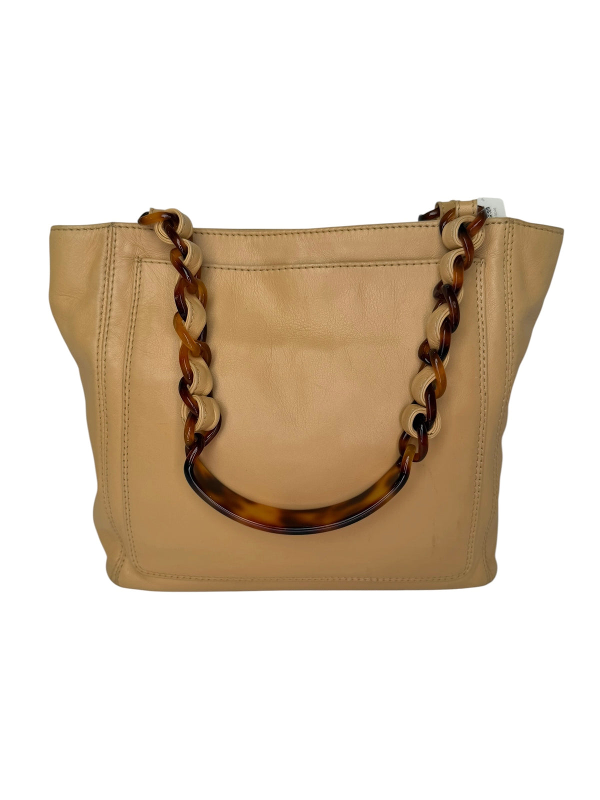 Chanel Beige Tortoiseshell Chain Small Tote T8346