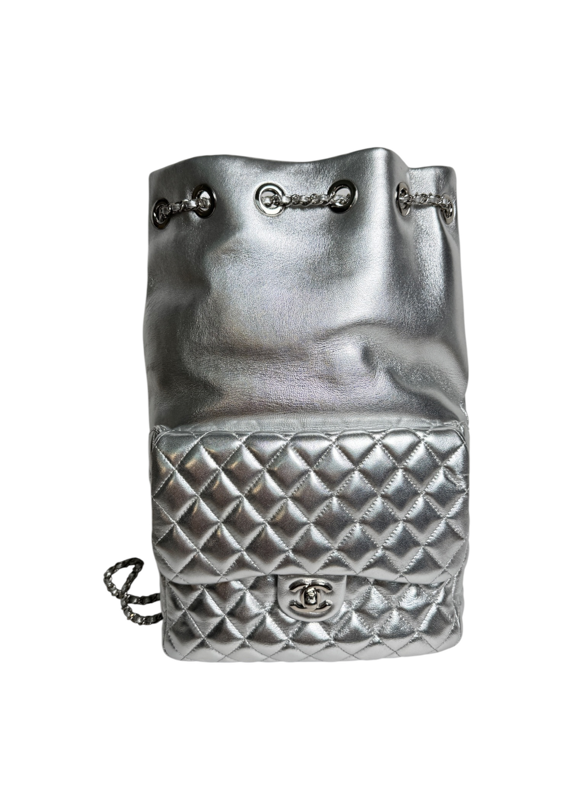 Chanel Metallic Silver In Seoul Backpack T8767