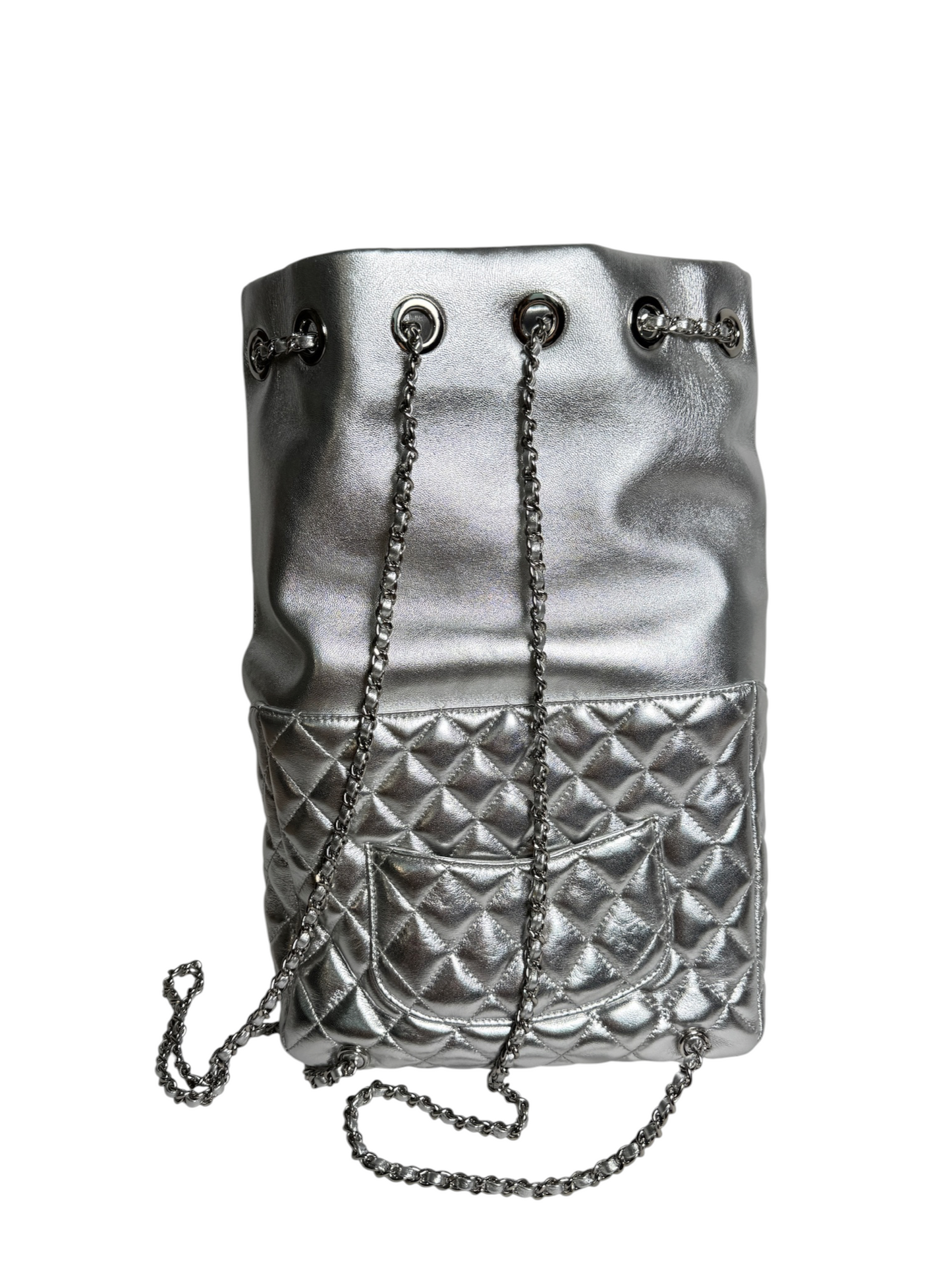 Chanel Metallic Silver In Seoul Backpack T8767