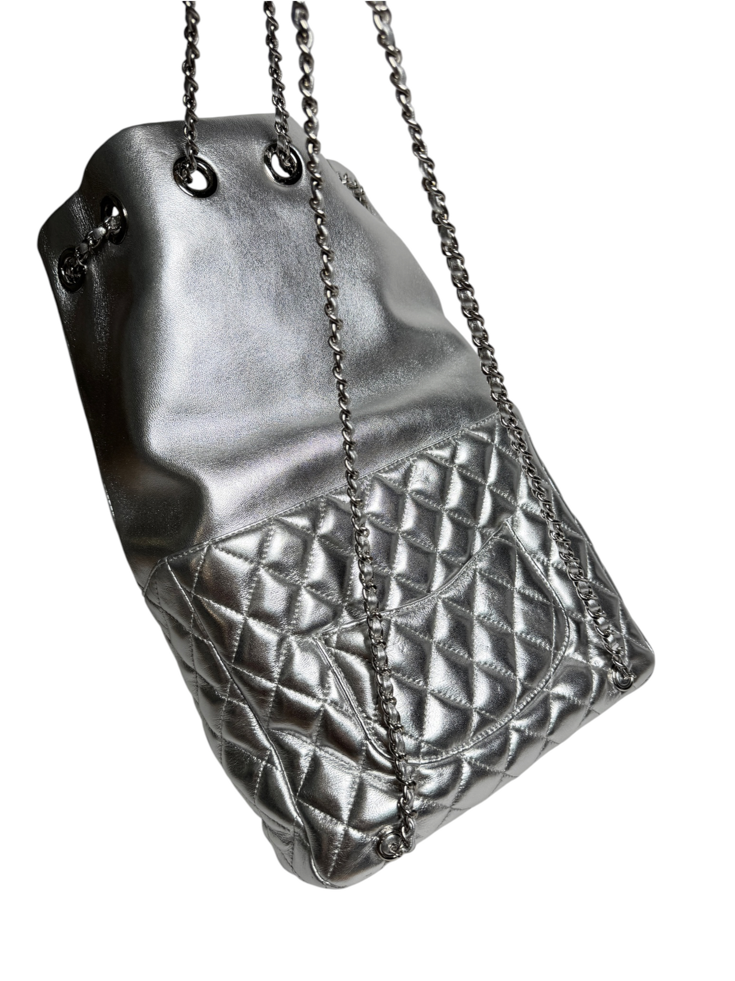 Chanel Metallic Silver In Seoul Backpack T8767