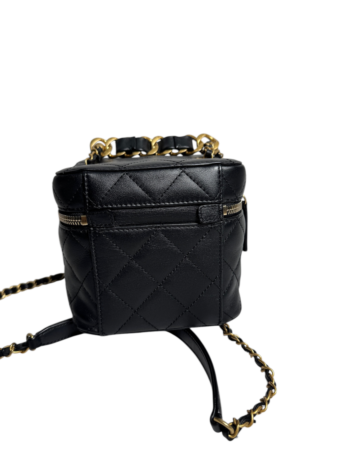 Chanel Black Chain Bar Vanity Case T8768