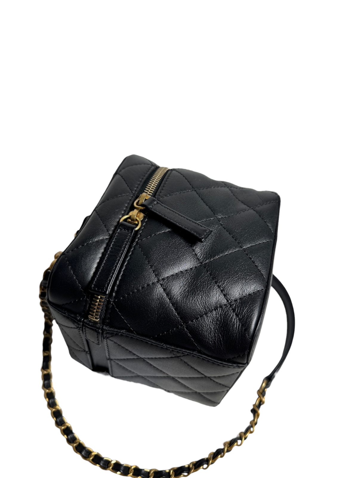 Chanel Black Chain Bar Vanity Case T8768