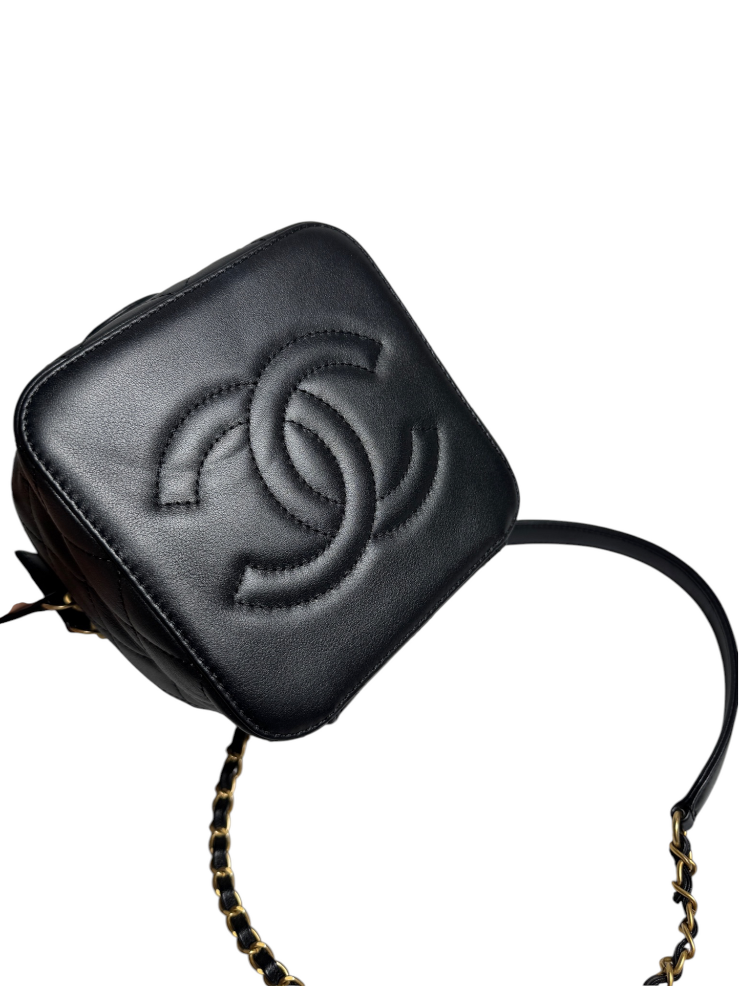 Chanel Black Chain Bar Vanity Case T8768