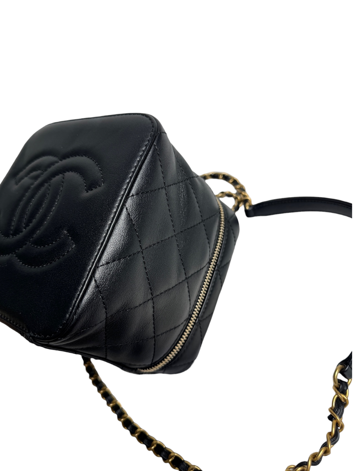 Chanel Black Chain Bar Vanity Case T8768
