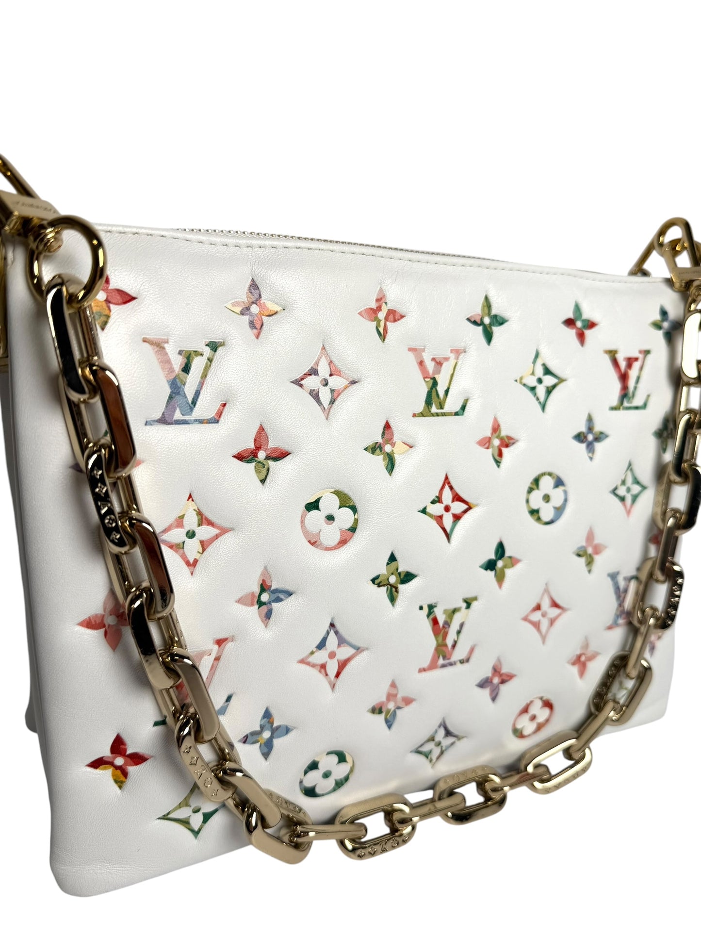 Louis Vuitton White Coussin Chain Bag
