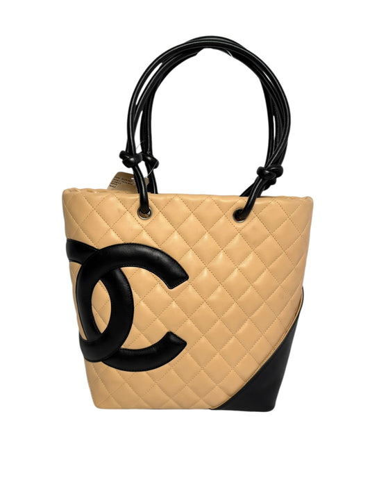 Chanel Quilted Beige Cambon Medium Bucket Bag