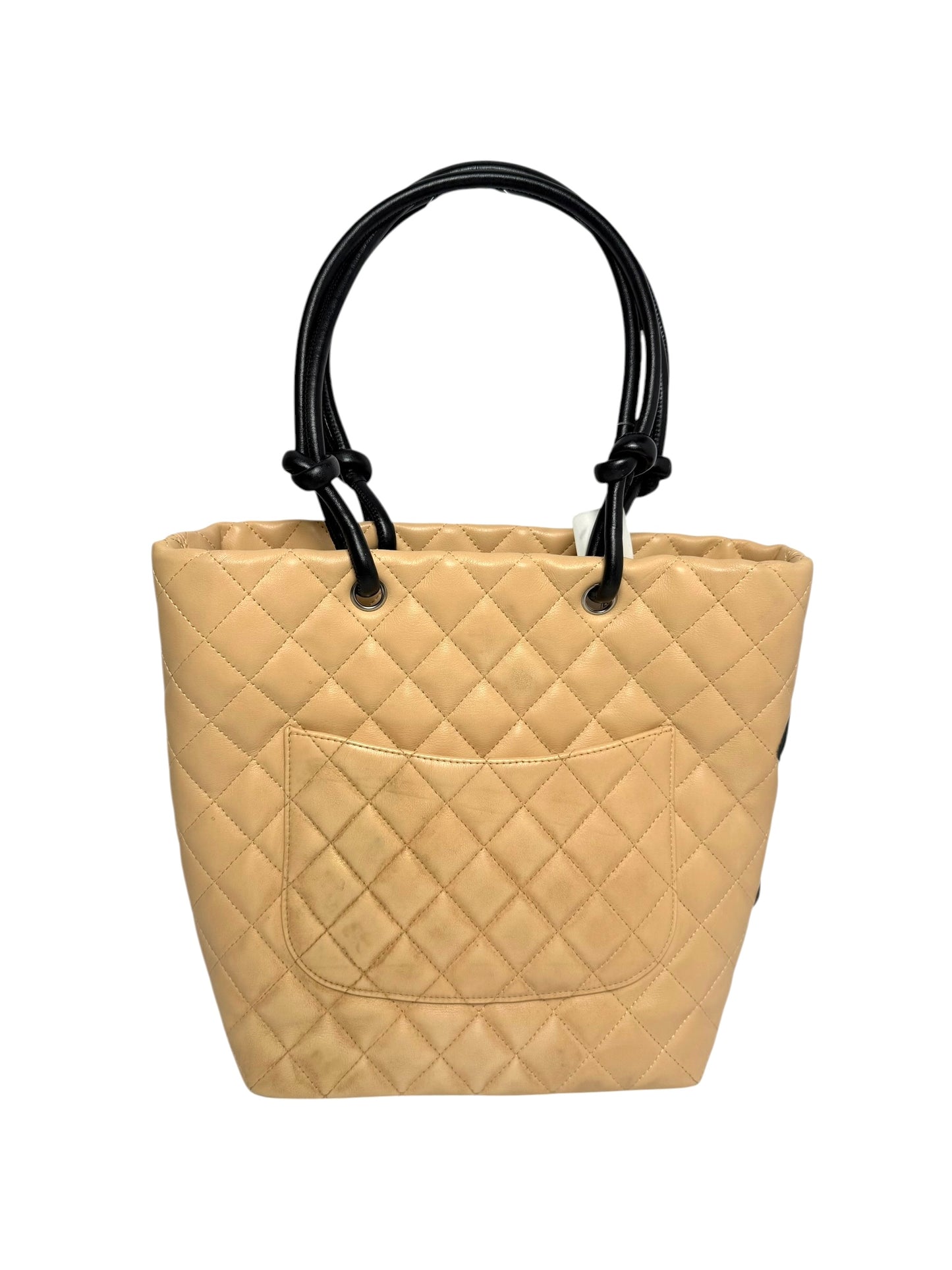 Chanel Quilted Beige Cambon Medium Bucket Bag