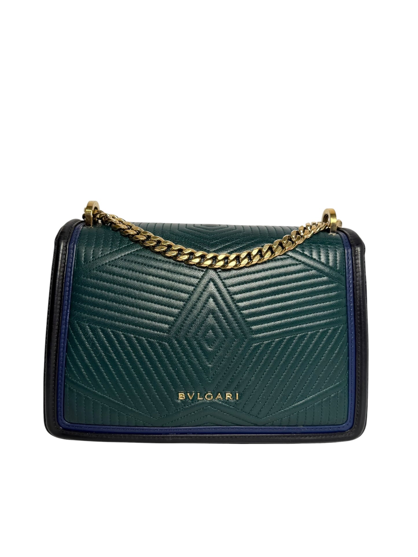 Bvlgari Green Quilted Serpenti Forever Handbag