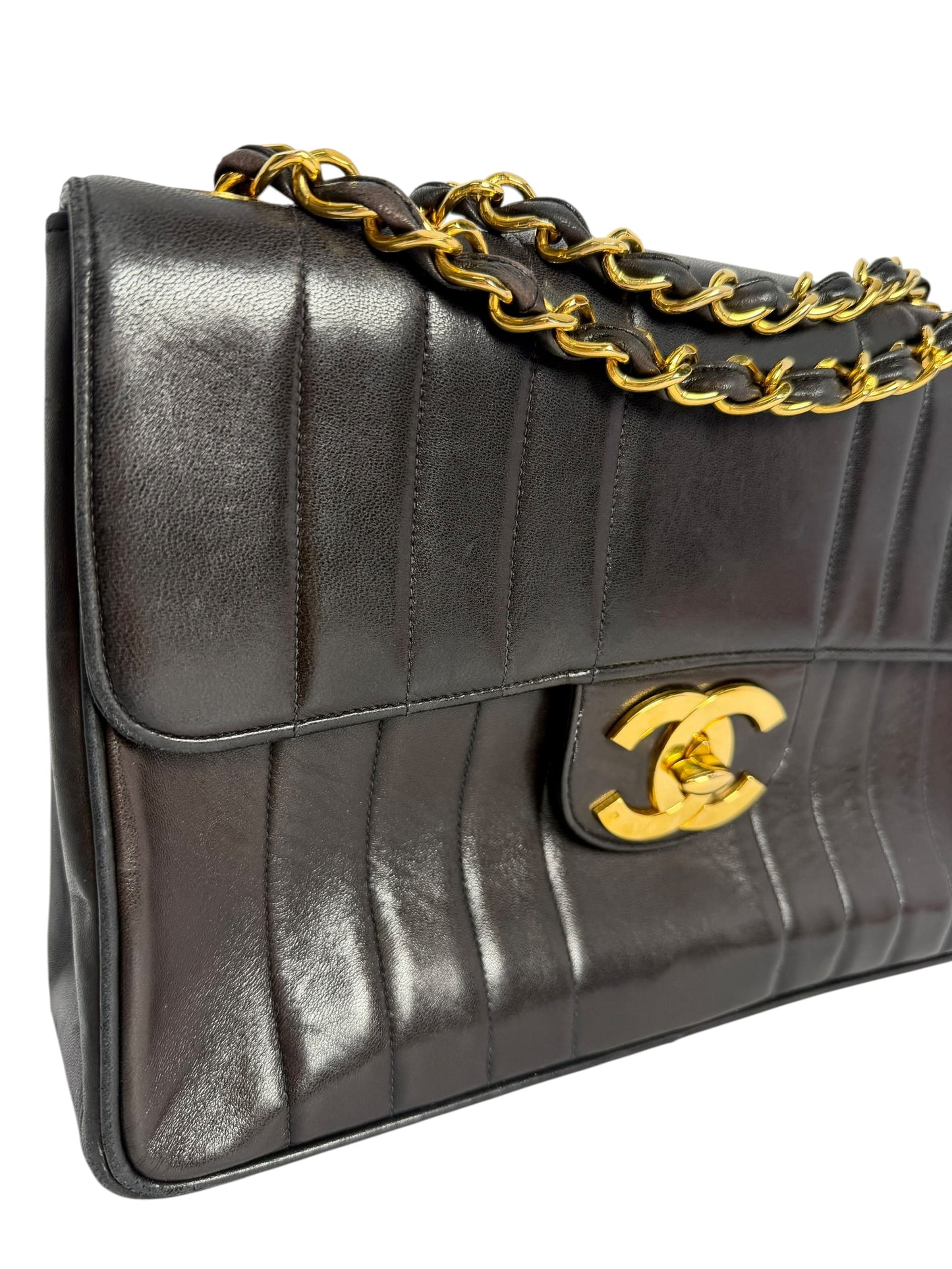 Chanel Vintage Single Flap Vertical Quilting
