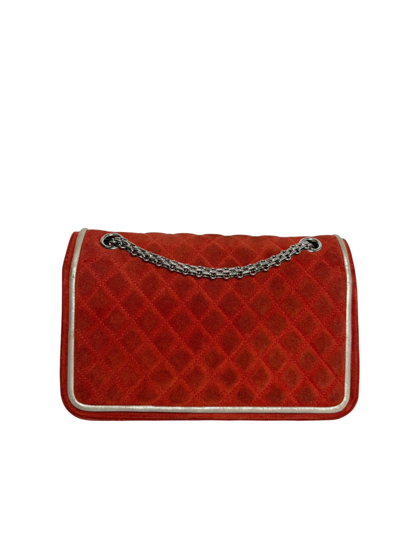 Chanel Red Suede Reissue 2.55 Double Flap
