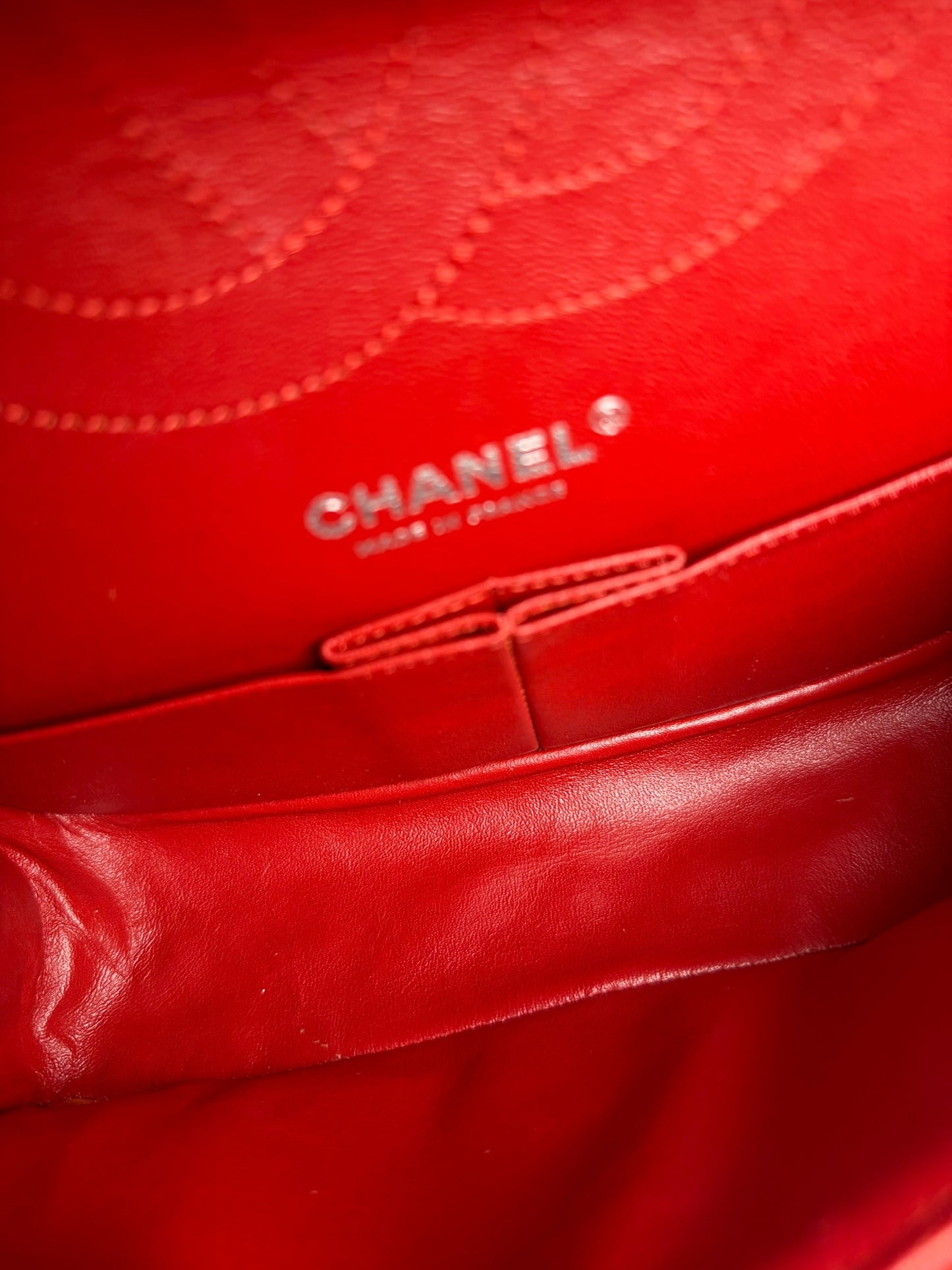 Chanel Red Suede Reissue 2.55 Double Flap