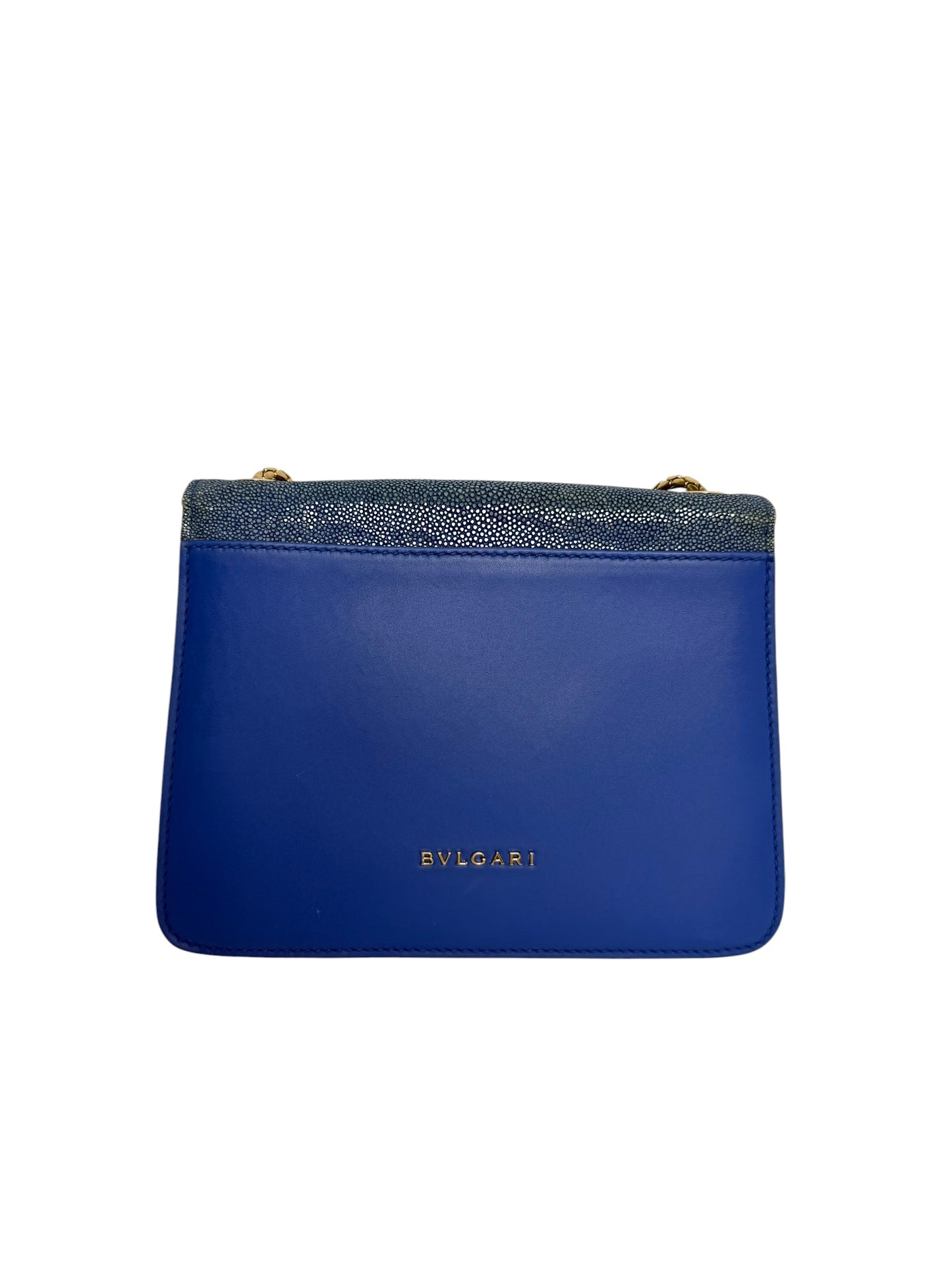 Bvlgari Blue Stingray and Calfskin Serpenti Forever Crossbody