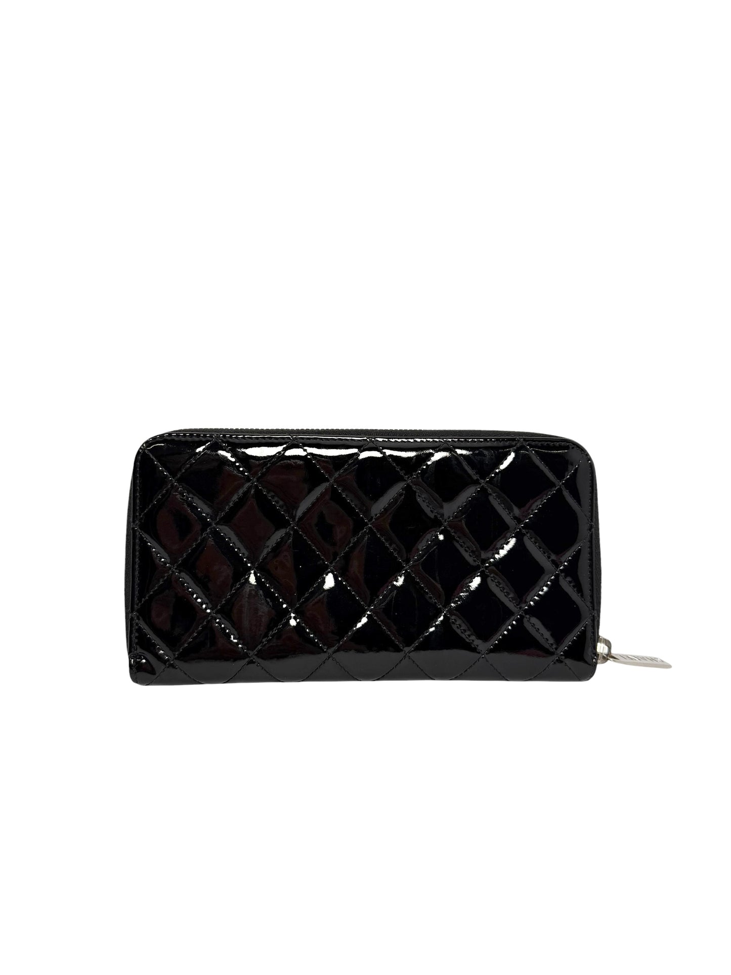 Chanel Black Zippy Wallet Matelasse