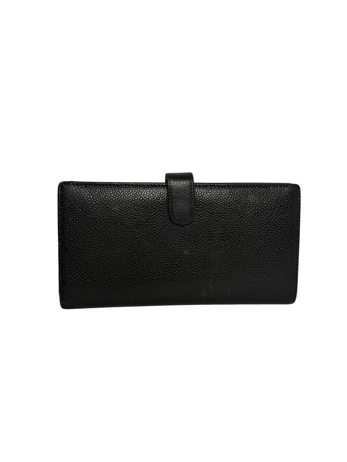 Chanel Timeless Black Caviar Flap Wallet