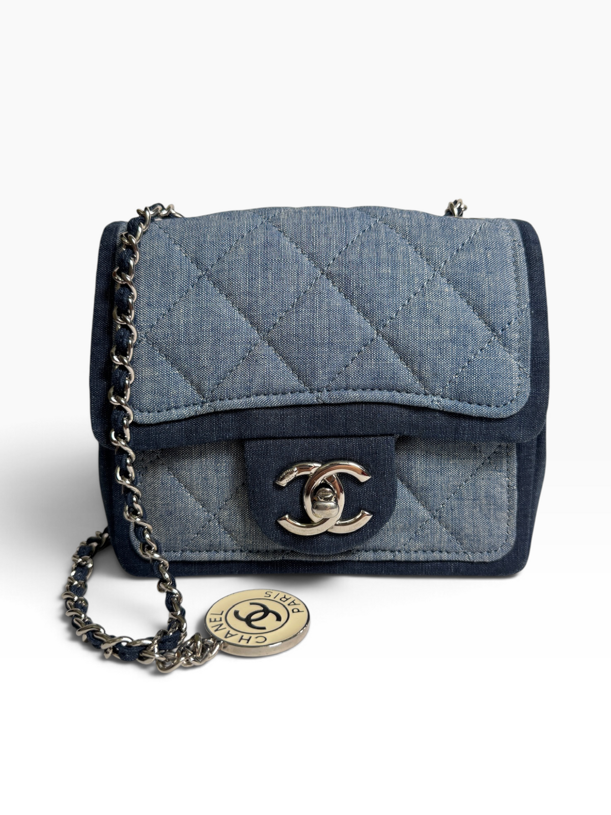 Chanel Denim Square Mini Flap SHW T8893