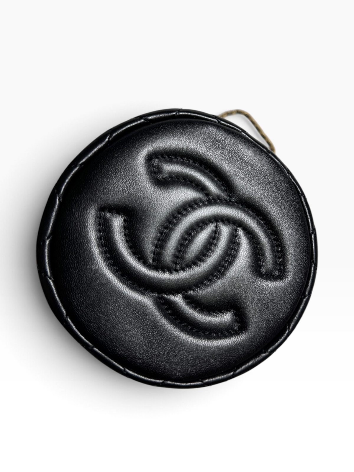 Chanel Black Lambskin Pearl Crush Bucket Crossbody T8894