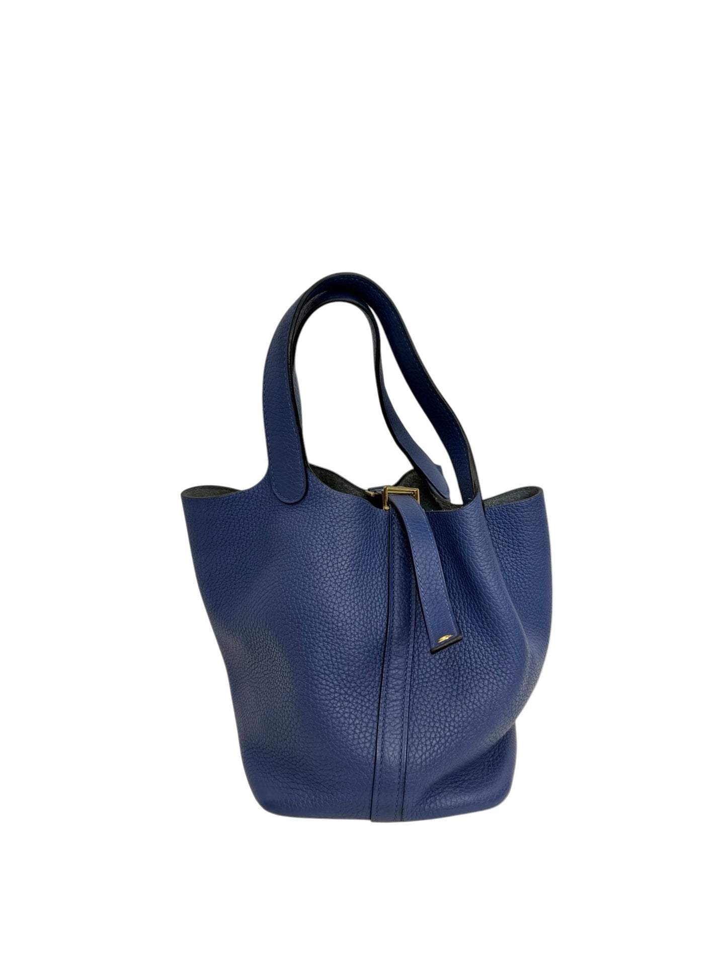 Hermes Clemence Picotin 18 Dusty Blue T8364