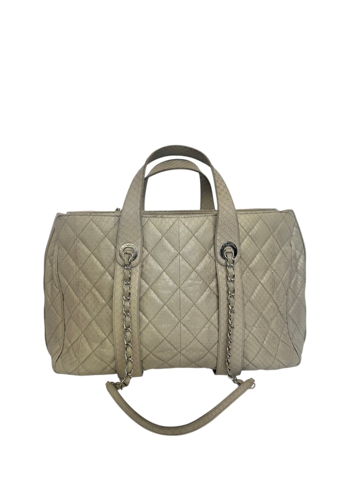 Chanel Beige Python Shopping Tote T7259